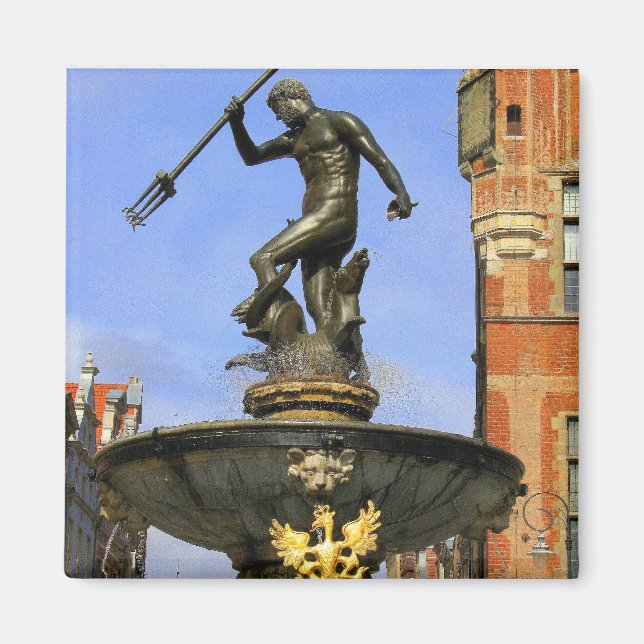 Neptune Statue Magnet (Framsidan)