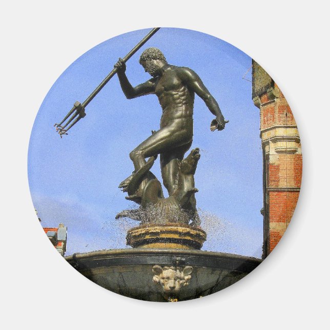 Neptune Statue Magnet (Framsidan)