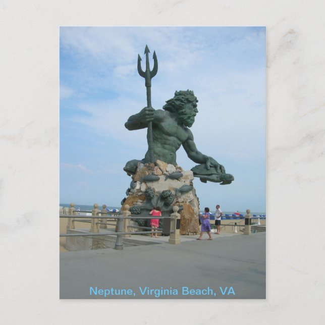 Neptune vid Virginia Beach Vykort (Framsida)