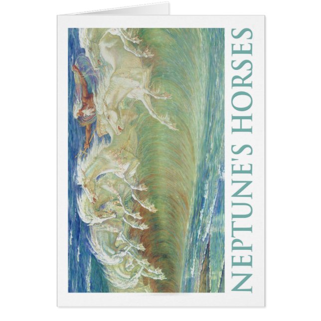 NEPTUNES HORSER RIDE VINKARA HÄLSNINGSKORT (Framsidan)