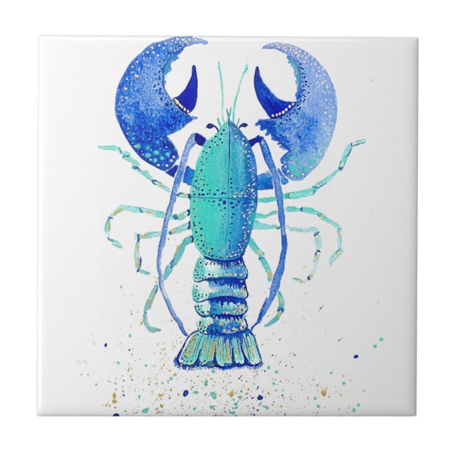 Neptunes hummer kakelplatta (Framsidan)