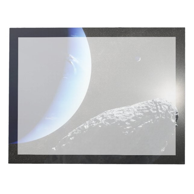 Neptunes lilla Måne Hippocamp. Anteckningsblock (Framsida)