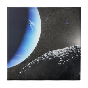 Neptunes lilla Måne Hippocamp. Kakelplatta