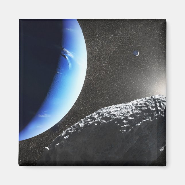 Neptunes lilla Måne Hippocamp. Magnet (Framsidan)