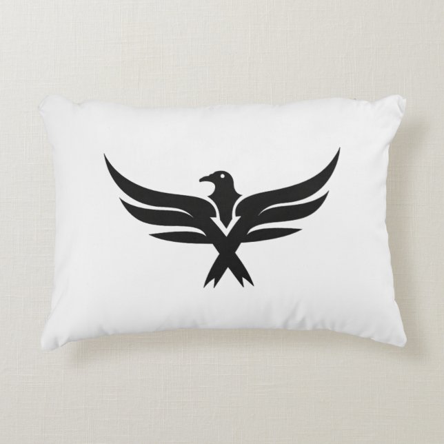 Neptunes Mark Pillow - Minimalistisk Trident-ikon Prydnadskudde (Framsidan)