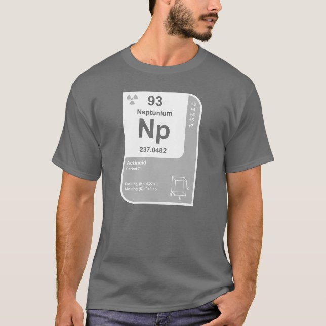 Neptunium (Np) T Shirt (Framsida)