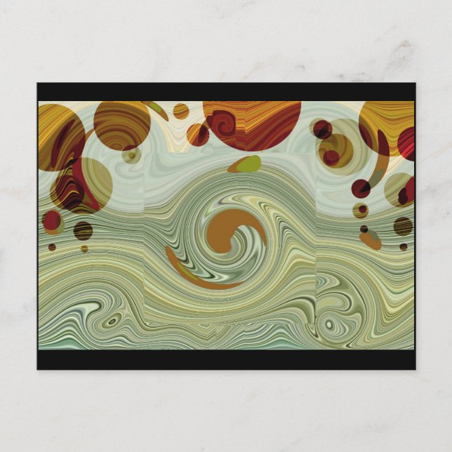 Neptuns MÅNE - Abstrakt Vykort (Framsida)