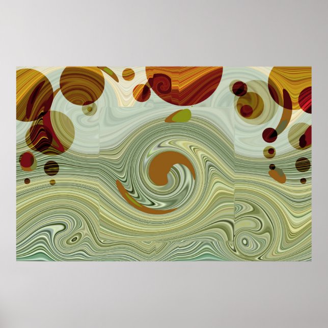 Neptuns MÅNE - Abstrakten Poster (Framsidan)