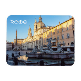 Neptunus fontän på Piazza Navona - Rom Magnet