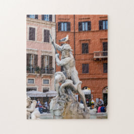 Neptunus fontän på Piazza Navona - Rom Pussel
