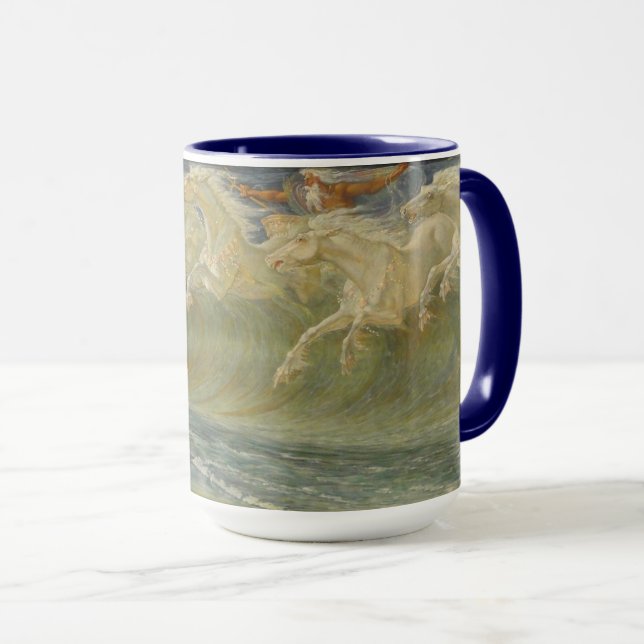 Neptunus hästar av Walter Crane Mugg (Framsida höger)