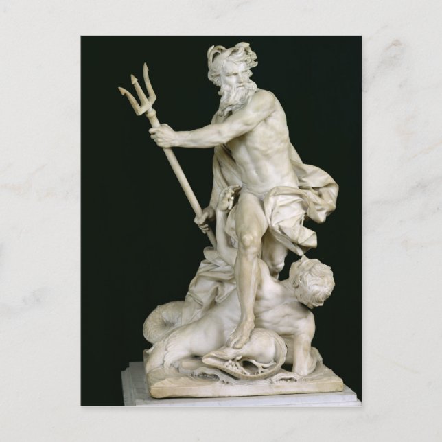 Neptunus stillar vågorna, 1757 vykort (Framsida)