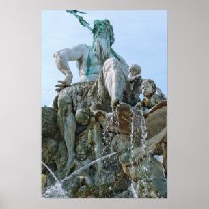 Neptunusfontänen i Berlin Poster