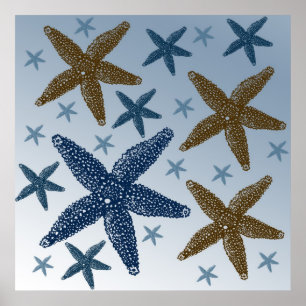 Ner av Sea Starfish Poster