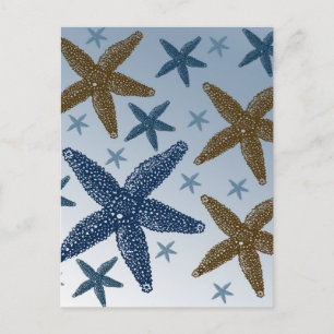Ner av Sea Starfish Vykort