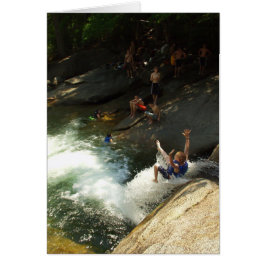 Ner Chute vid Franconia Falls Hälsningskort