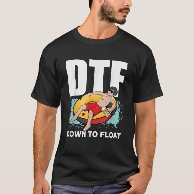 Ner för att flyta floden Flyta T Shirt (Framsida)