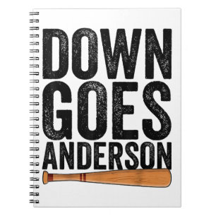 NER GÅR ANDERSON ROLIGT BASEBALL present ANDERSON Anteckningsbok