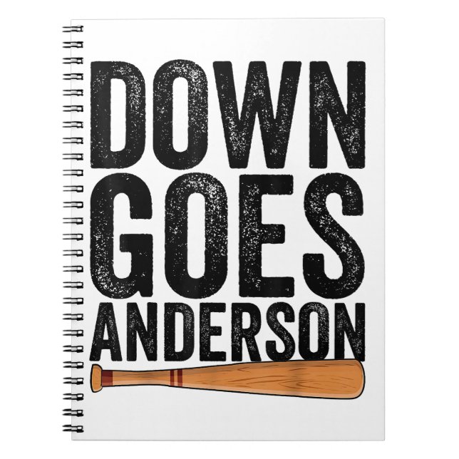 NER GÅR ANDERSON ROLIGT BASEBALL present ANDERSON  Anteckningsbok (Framsidan)