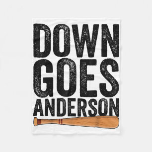 NER GÅR ANDERSON ROLIGT BASEBALL present ANDERSON Fleecefilt