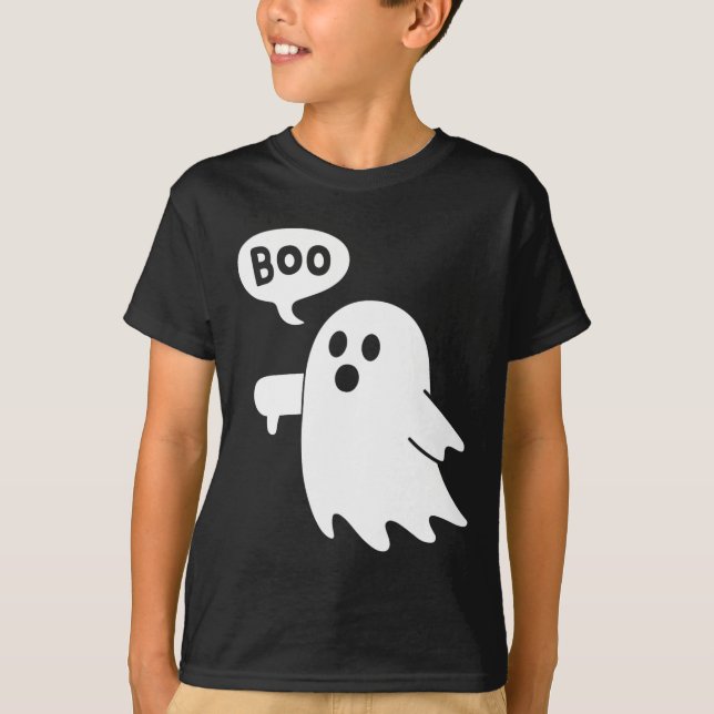 Ner Ghost Screaming Boo DisApproval Ghost Hallowed T Shirt (Framsida)
