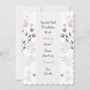 Ner ISLE Bridesmaid-kortet Inbjudningar