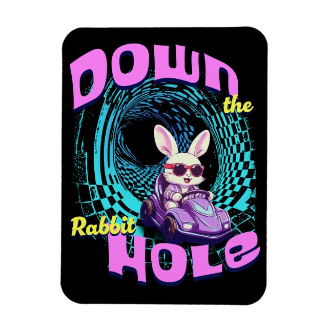 Ner kaninen Hål Flex Magnet (Vertikal)