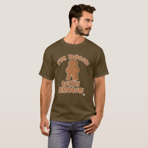 Ner med Brunt Roligt Spelbit Val T Shirt