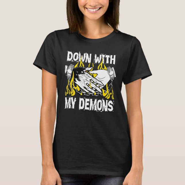 Ner med mina demeringsavtal - Handskakning Aesthet T Shirt (Framsida)