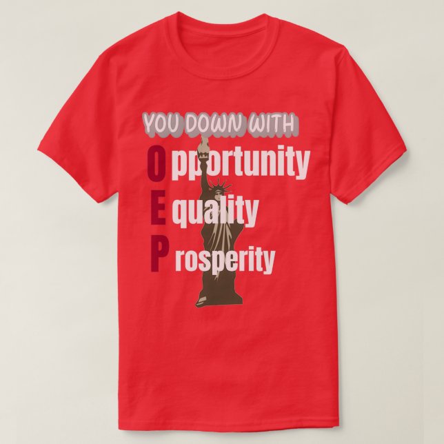 Ner med OEP T Shirt (Design framsida)
