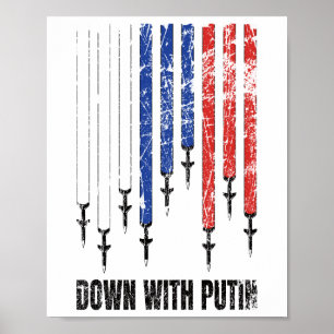 Ner med Putin Antiwar Peace Ukraina Poster