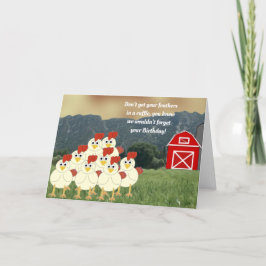 Ner på födelsedagskortet för gården kort