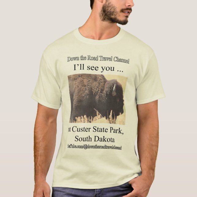 Ner på vägkanalen, Custer State Park T Shirt (Framsida)
