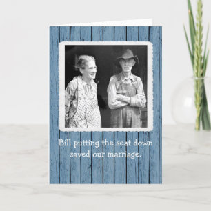 Ner sätet på årsdagen tack kort