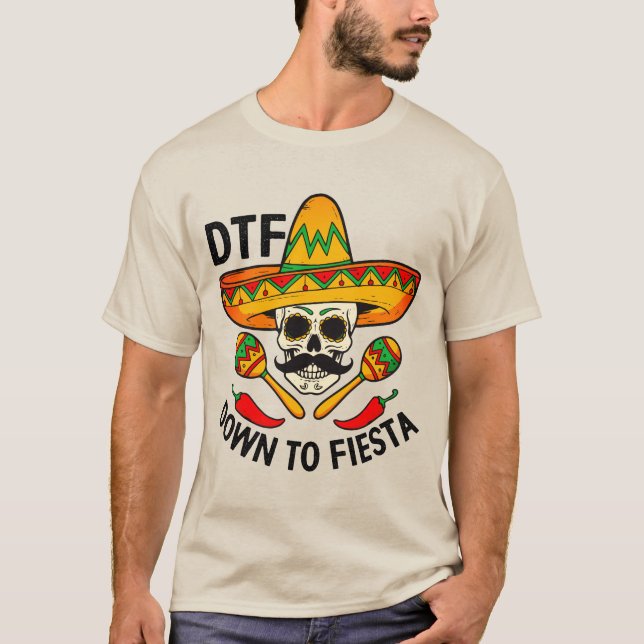 Ner till fiesta t shirt (Framsida)