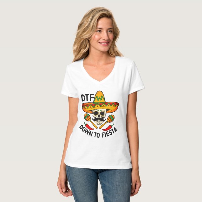 Ner till fiesta t shirt (Hel framsida)