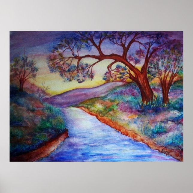 Ner vid floden. poster (Framsidan)