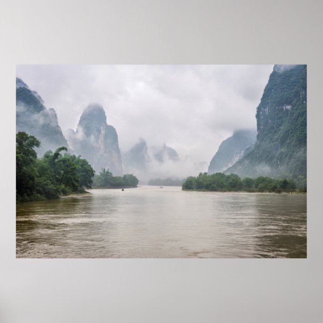 Ner vid floden Yangshuo Poster (Framsidan)