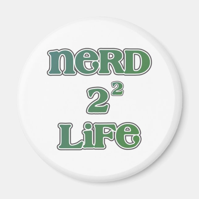 Nerd 4 Liv i kvadrat Magnet (Framsidan)