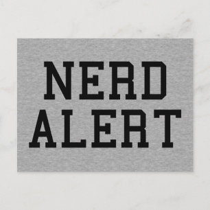 Nerd Alert Funny Quote Vykort