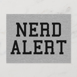 Nerd Alert Funny Quote Vykort