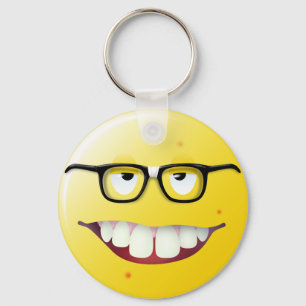 Nerd Ansikte Nyckelring