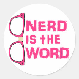 Nerd är Ord Runt Klistermärke