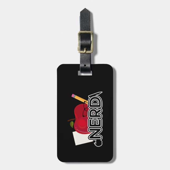 Nerd Bagagebricka (Vertikal Framsida)