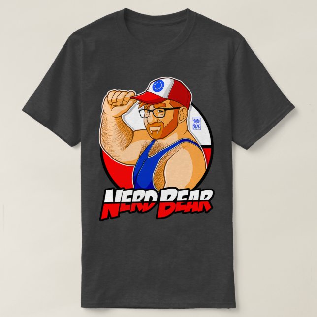 NERD BEAR GINGER T SHIRT (Design framsida)