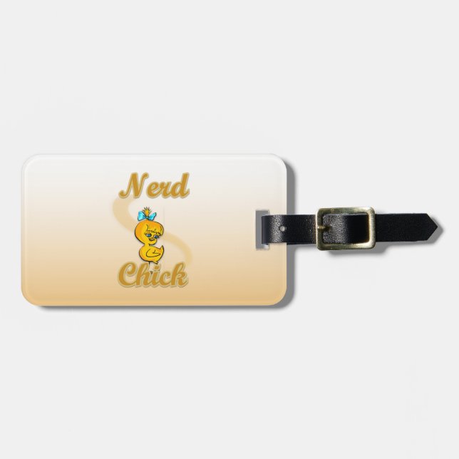 Nerd Chick Bagagebricka (Horisontell Framsida)