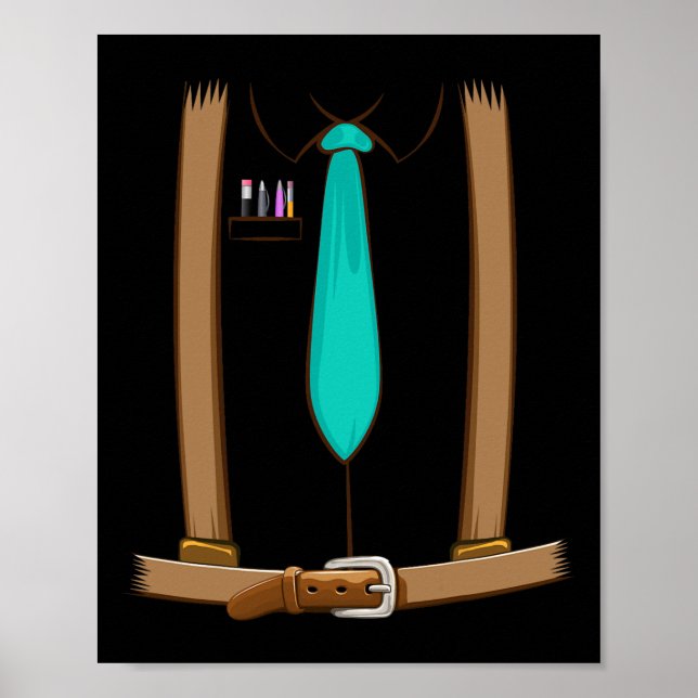Nerd Costume Halloween Cute Dork Geek Son Gamer Gi Poster (Framsidan)