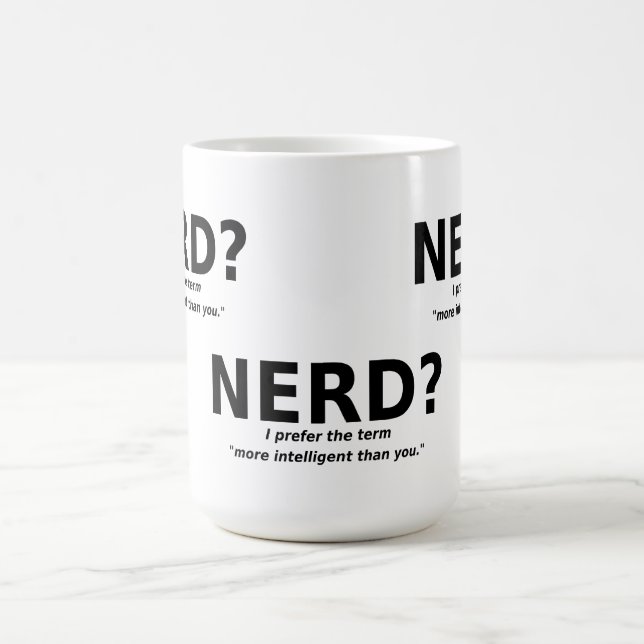 Nerd eller intelligentare nuny Mug Kaffemugg (Center)