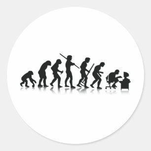 Nerd Evolution Runt Klistermärke