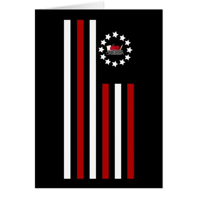 Nerd - Flagga Hälsningskort (Framsidan)
